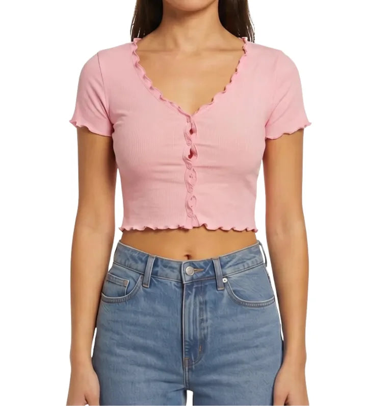 Soft, stretchy ribbed crop top